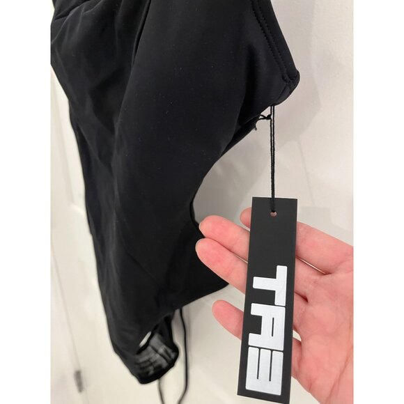 NWT TA3 Hi Cut Squarey One Piece Swimuit in Black S SMALL SHORT - Picture 5 of 9